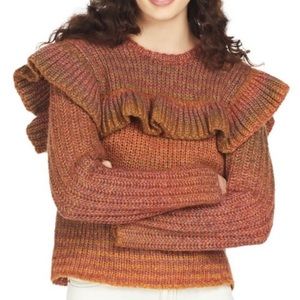 LoveShackFancy Yumi Ruffle Sweater